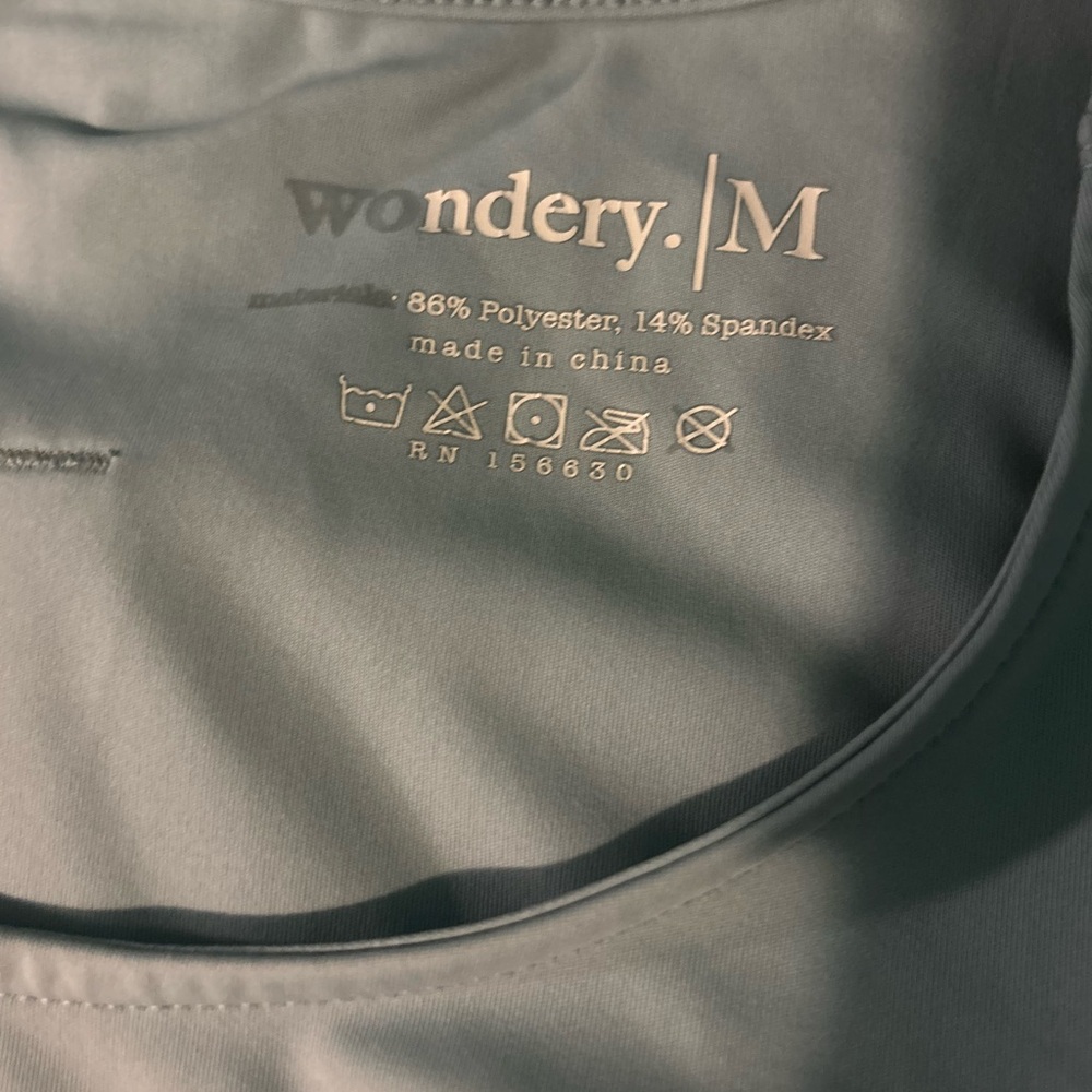 Wonderly Long Day Hiking Teal Tank Top Size M - Picture 5 of 7